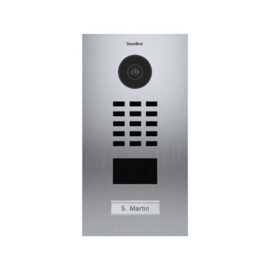 DoorBird IP Video Door Station D2101V, Brushed Stainless Steel, 1 Call button (surface-/flush-mounting housing sold separately)