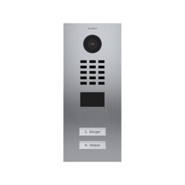 DoorBird IP Video Door Station D2102V, Brushed Stainless Steel, 2 Call buttons (surface-/flush-mounting housing sold separately)