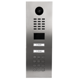 DoorBird IP video door station D2102KV, Brushed Stainless Steel V2A (surface-/flush-mounting housing sold separately)