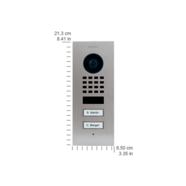 Wifi HD video D1102V (inbouw) (2 drukkers) deurintercom voor smartphone met RVS frontplaat