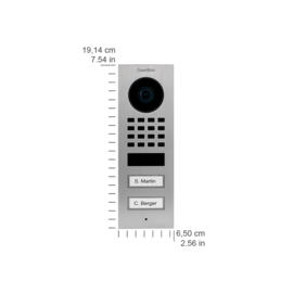 Doorbird IP Video Door Station D1102V Surface-mount, stainless steel, brushed, surface-mounting